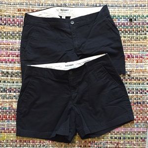 Old Navy Black Shorts Size 8 Lot of Two